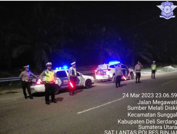 Antisipasi Tindakan Kejahatan Jalanan, Polres Binjai Tinkangkatkan Patroli Malam