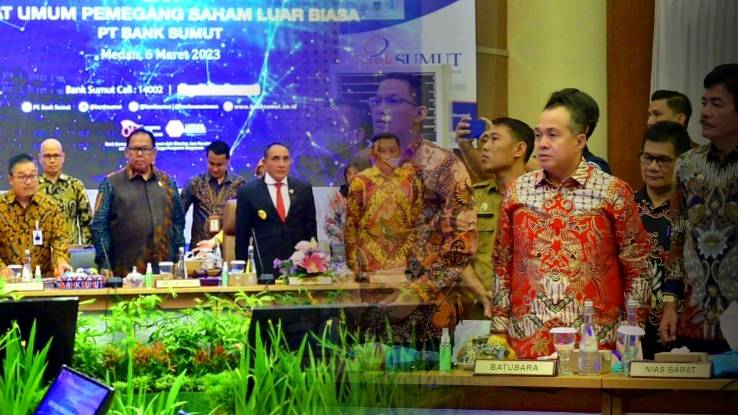 Dorong Kemajuan Perbankan, Bupati Zahir Hadiri RUPS-LB Bank Sumut Tahun 2023