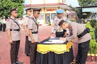 Kapolres Asahan Gelar Pelantikan dan Sertiijab  PJU Polres Asahan