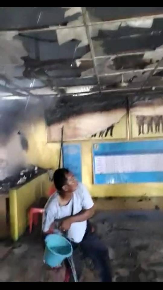 Kantor Kepala Desa Terbakar di Perbaungan