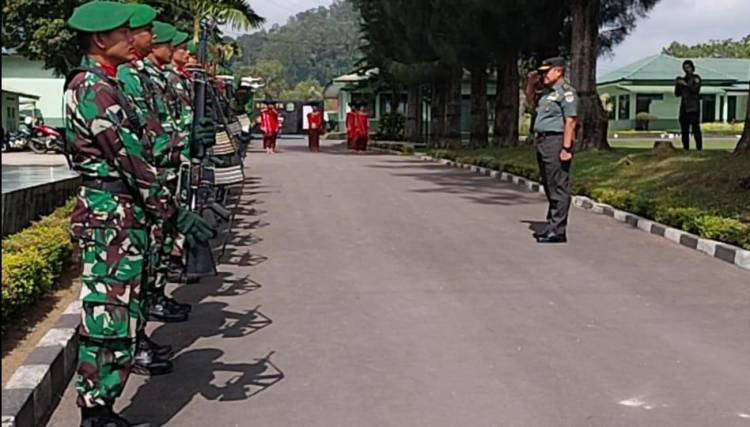 Brigjen TNI Yuswandi S.Sos selaku Pusterad Gelar Kunjungan kerja ke Makodim 0205/TK