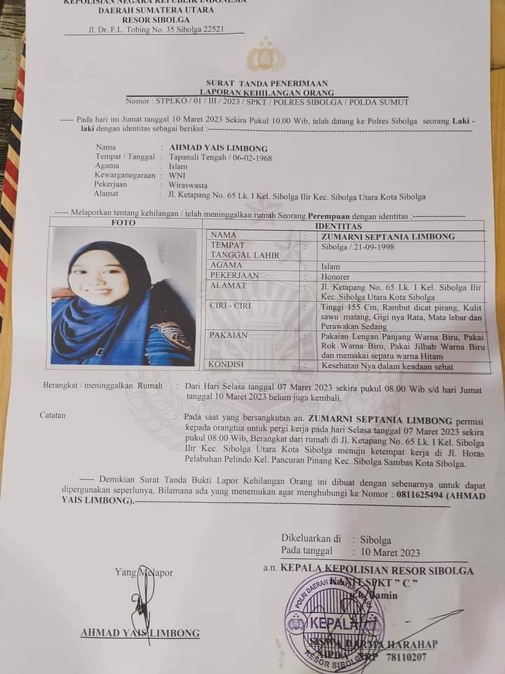 Heboh di Sibolga, Zhu-Zhu Hilang Tanpa Pesan