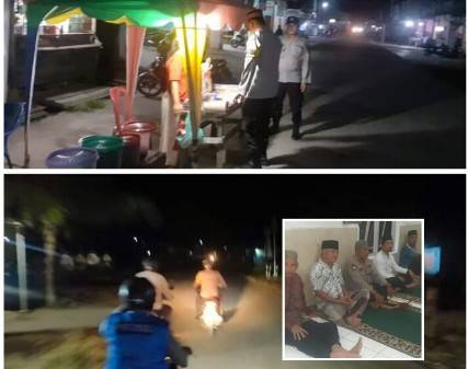 Amankan Suasana Shalat Tarawih, Waka Polsek Panaitengah Bersama Empat Personil Lakukan Pemantauan Di Dua Masjid