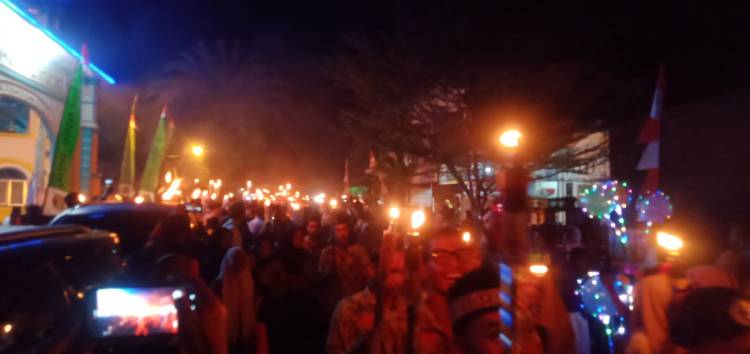 Bupati dan Wabup Sergai Lepas Peserta Pawai Obor Sambut Bulan Ramdhan