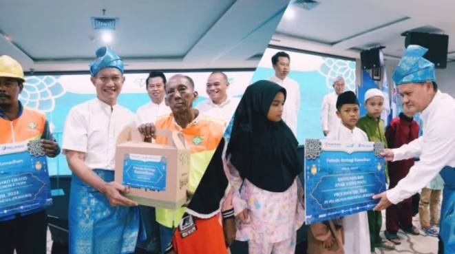 Perusahaan Pelindo Santuni Anak Yatim, Bagikan Ribuan Takjil, dan Sembako Gratis untuk Masyarakat