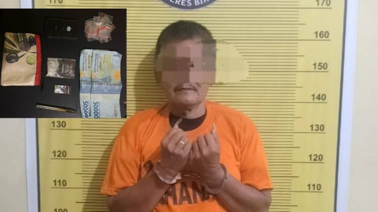 Satnarkoba Polres Binjai Tangkap Lansia Pengedar Sabu