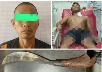 Duel Maut, Ayah Bacok Anak di Labuhanbatu