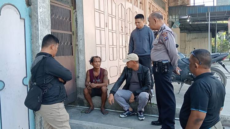Polsek Indrapura Amankan ODGJ Pelempar Kaca Stealing Milik Pedagang