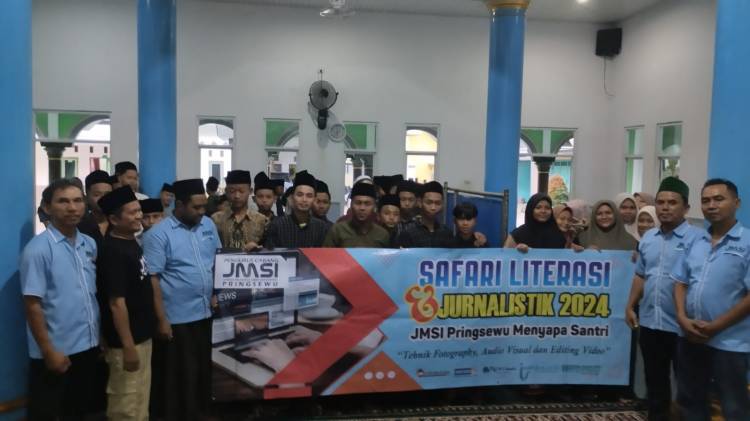 Safari Literasi dan Jurnalistik ke  Ponpes, JMSI Pringsew edukasi Santri