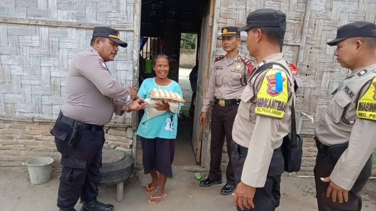 Polsek Perbaungan Bantu Warga Kurang Mampu Dusun Berkah