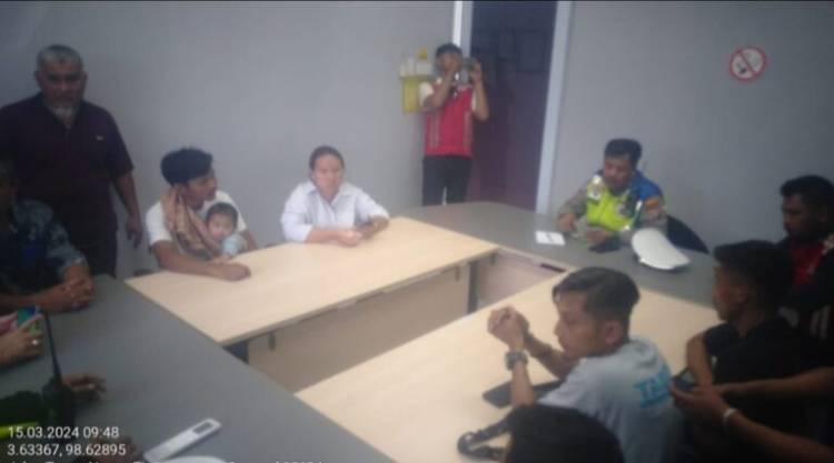 Insiden Laka Beruntun Dimediasi Polsek Sunggal Secara Kekeluargaan