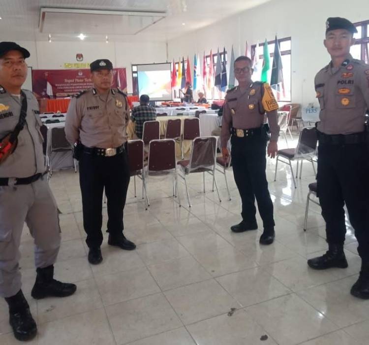 Polres Simalungun Mantapkan Keamanan Rapat Pleno Terbuka Pemilu 2024
