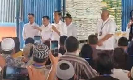 Berkunjung Ke Gudang Bulog Bakaran Batu Rantauprapat, Presiden RI Ir H Joko Widodo : Kalau Beras Naik Saya Dimarahi Ibu-ibu Rumahtangga