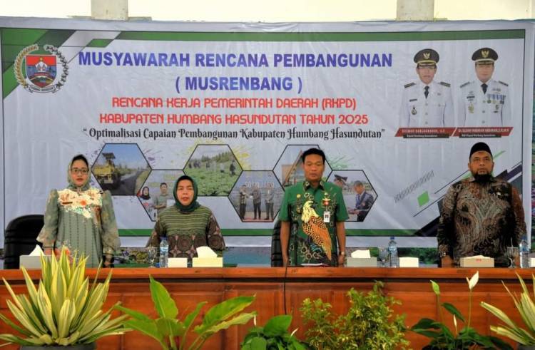Wakil Bupati Humbahas Buka Musrenbang RKPD Tahun 2025