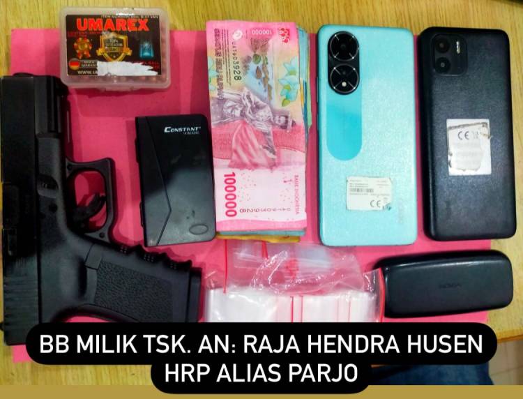 Polres Labusel Ringkus Buronan Kasus Narkoba Ditemukan Reflika Air Softgun