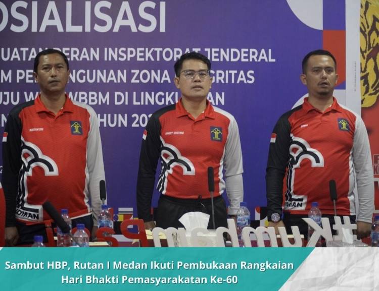 Sambut HBP, Rutan I Medan ikutin pembukaan rangkaian hari Bhakti pemasyarakatan yang ke 60