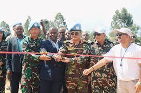 Komandan Satgas INDO RDB XXXIX-E Dampingi Komandan Sektor Utara MONUSCO Resmikan Jembatan TSERE