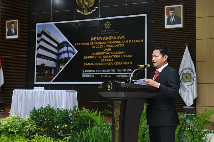 Serahkan LKPD 2023 ke BPK, Pj Gubernur Targetkan Pemprov Sumut Raih WTP ke-10