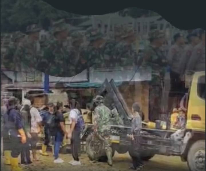 Banjir Terjang Parapat, Korem 022/PT Dan Forkopimda Simalungun Gerak Cepat Atasi Bencana