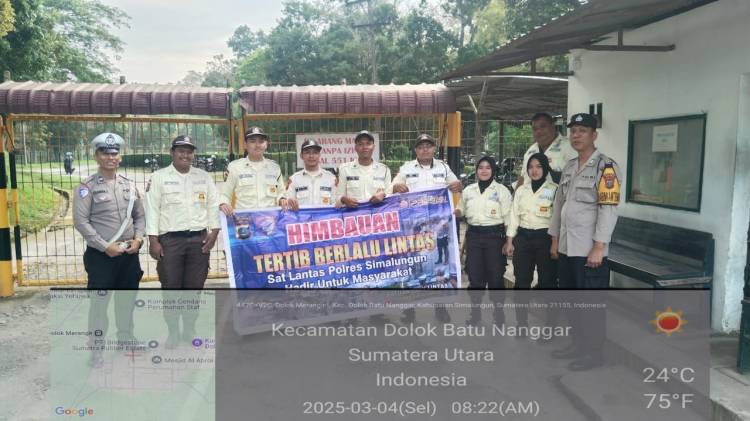 Sat Lantas Polres Simalungun Berikan Penyuluhan Tertib Lalu Lintas kepada Satpam PT Bridgestone
