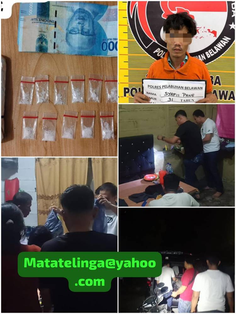 Polres Pelabuhan Belawan Grebek Sarang Narkoba di Pajak Klumpang, Empat Pelaku Diamankan