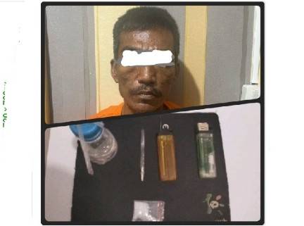 Menjual Barang Haram, Andi Batak di Bekuk Polisi Di Desa Sei Raja - Labuhanbatu Utara