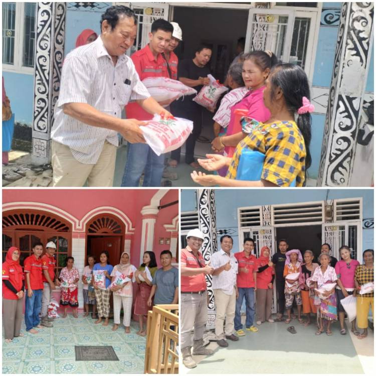 Sebagai Bentuk Kepedulian, CV. Jaya Anugrah Berbagi CSR Beras Kepada Warga