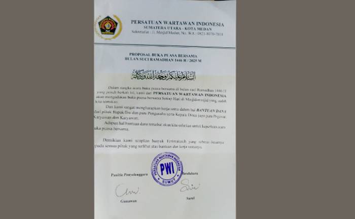 Beredar Proposal Mengatasnamakan PWI Kota Medan, Ketua LBH PWI Sumut : Tidak Ada PWI Medan, Itu Penipuan!