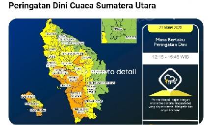 BBMKG Wilayah I Sumatera Utara Himbau Masyarakat, Waspada Cuaca Ekstrem Masih Berpotensi Terjadi Di Daerah Ini
