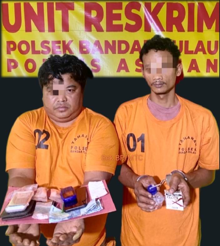 Dua Pelaku Tindak Pidana Narkotika Dibekuk Opsnal Reskrim Polsek Bandar Pulau