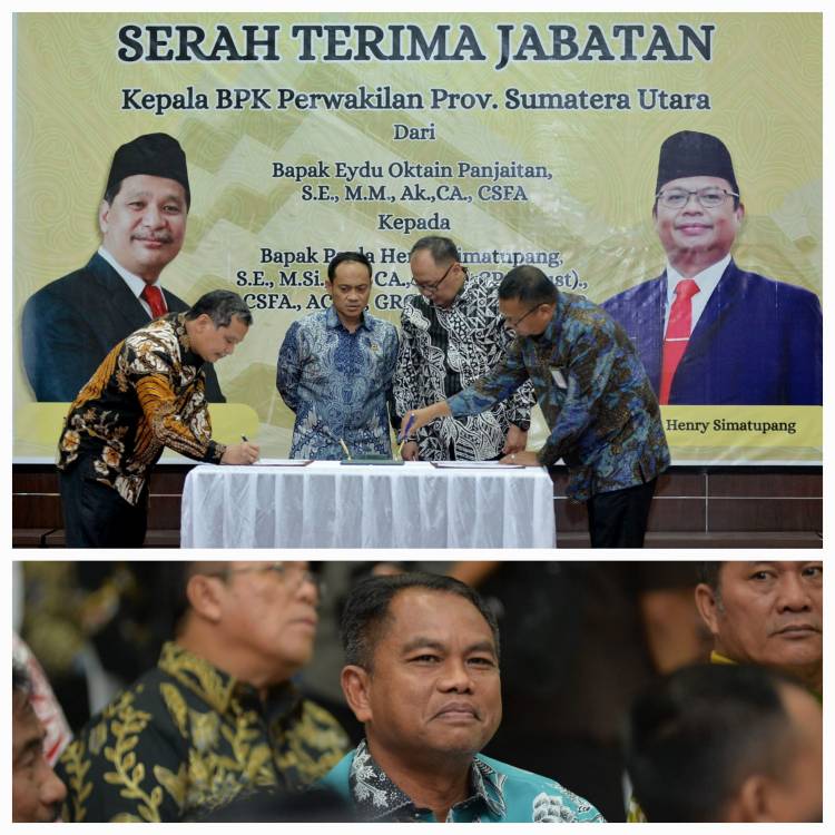 Serah Terima Kepala BPK Sumut, Bupati Sergai Harapkan Sinergi Pengawasan Keuangan Berlanjut