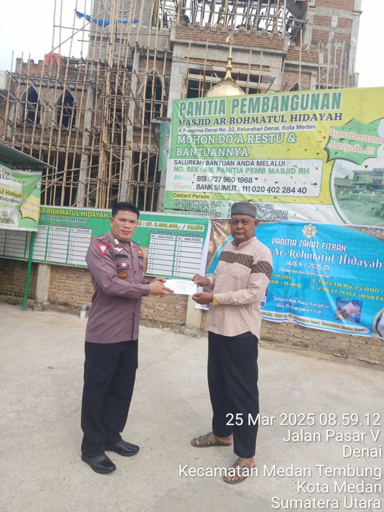 Menjaga Kekompakan, DREGS Sumut Bantu Pembangunan Masjid Ar Rohmatul Hidayah