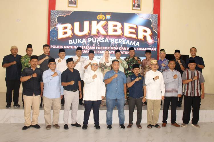 Buka Puasa Bersama Polres Natuna dengan Kodim 0318/Natuna dan Forkopimda serta Para Komandan Satuan TNI di wilayah Kab. Natuna