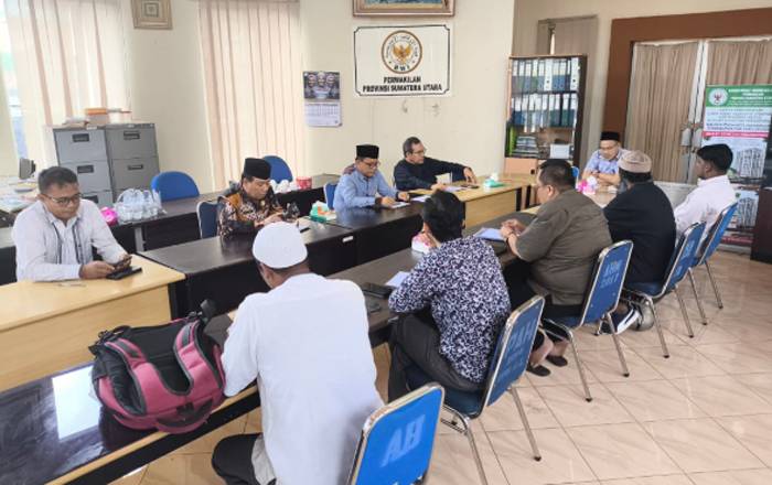 Bahas Sertifikasi Tanah Wakaf, Pengurus Yayasan Muslim India Selatan Silaturrahim ke BWI Perwakilan Sumatera Utara