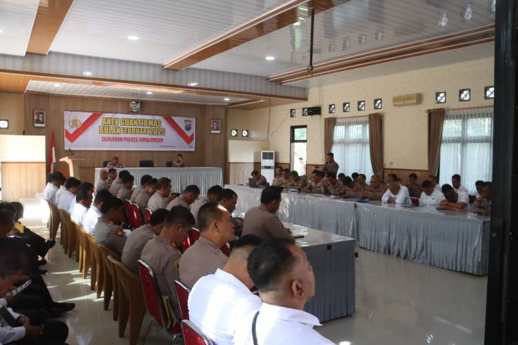 Polres Simalungun Gelar Anev Guna Evaluasi Kamtibmas Bulan Februari 2025