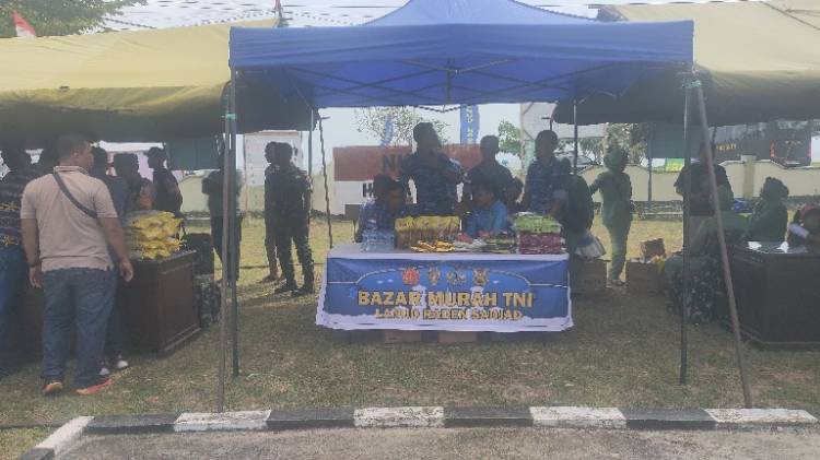 Bazar TNI Hadir di Natuna Wilayah Utara Indonesia, Ringankan Beban Masyarakat di Perbatasan