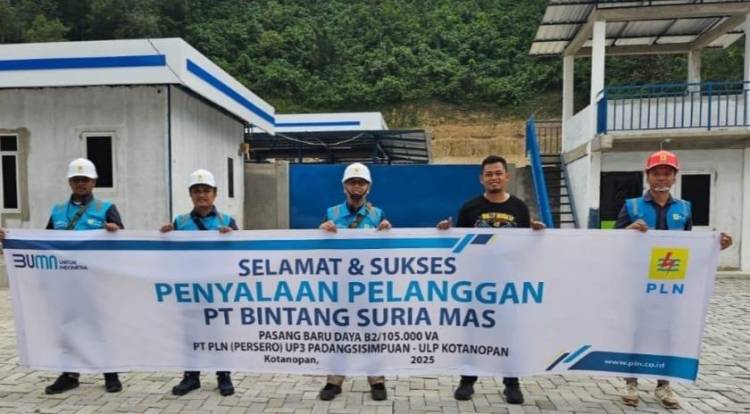 PLN UP3 Padangsidimpuan Layani Penyalaan 105 kVA untuk PT. Bintang Surya Mas
