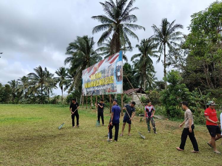 Dalam Mempersiapkan Pentupan TMMD 123 Kodim 0318/Natuna Tahun 2025  Di desa Selemam Kec. bunguran timur Kab. Natuna.
