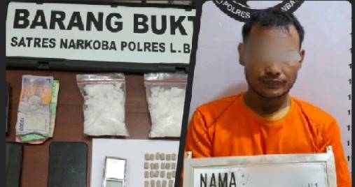 Polres Labuhanbatu Bekuk Kurir Narkoba, Sabu 202 Gram dan 60 Butir Ekstasi Diamankan