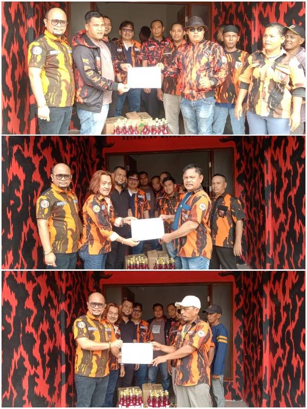 PAC Pemuda Pancasila Belawan Berbagi Daging dan Sembako