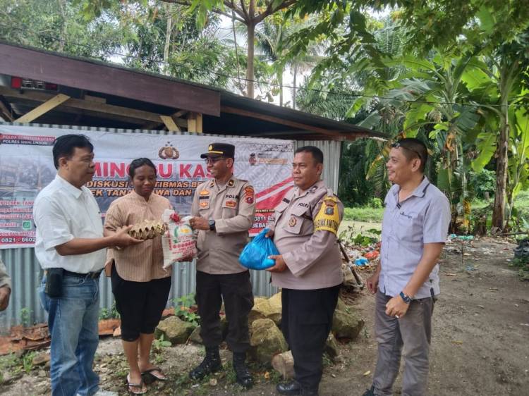 Polsek Tanah Jawa Berbagi Kebahagiaan dalam Program Minggu Kasih
