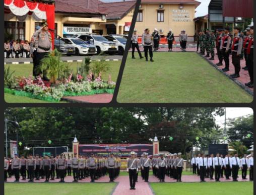 Polres Labuhanbatu Gelar Apel Pasukan Operasi Ketupat Toba 2025