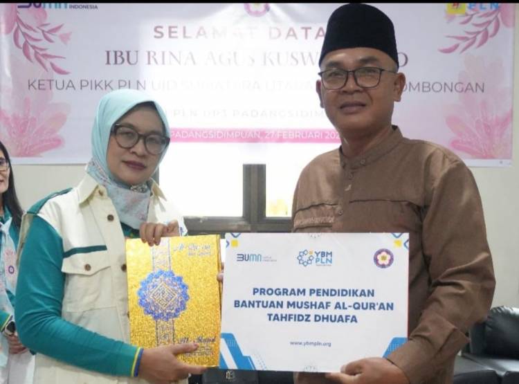 Sambut Ramadhan 1446 H, PIKK PLN UID Sumut dan YBM PLN Salurkan Bantuan Ketahanan Ekonomi dan Mushaf Qur&rsquo;an di Padang Sidimpuan