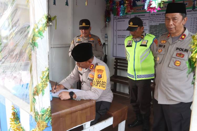 Kapolres Simalungun Pastikan Kesiapan Pos Pengamanan 6 Saribudolok Jelang Mudik Lebaran 2025