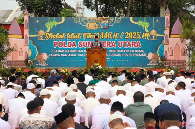 Polda Sumut Gelar Sholat Idul Fitri 1446 H, Pererat Silaturahmi dan Kebersamaan