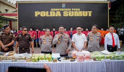 Dalam 2 Bulan, Polda Sumut Bongkar Ratusan Kasus, Sita Ratusan Kg Narkoba