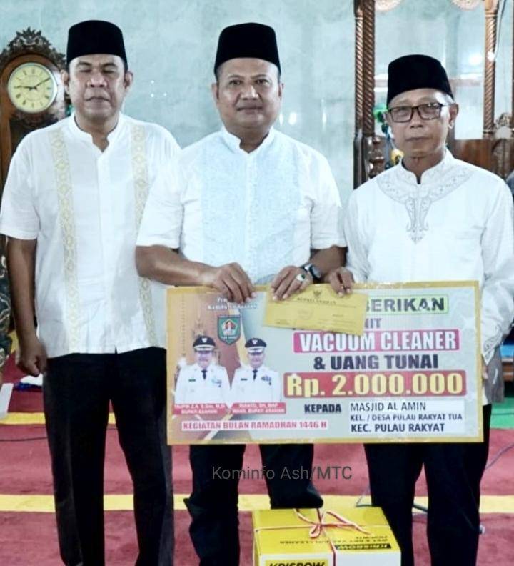 Wabup Asahan Bersafari Ramadhan Di Masjid Al- Amin Desa Pulau Rakyat Tua