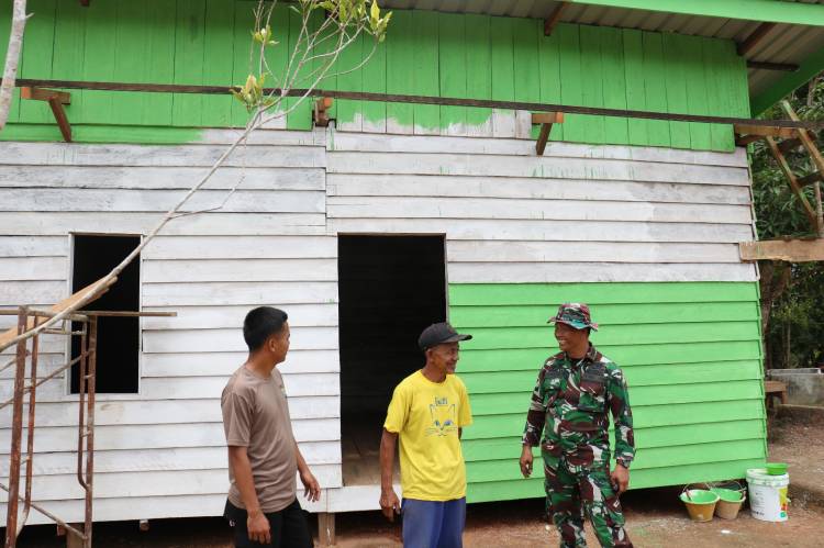 Paster Kodim Tinjau Proyek Pengerjaan Fisik TMMD Natuna