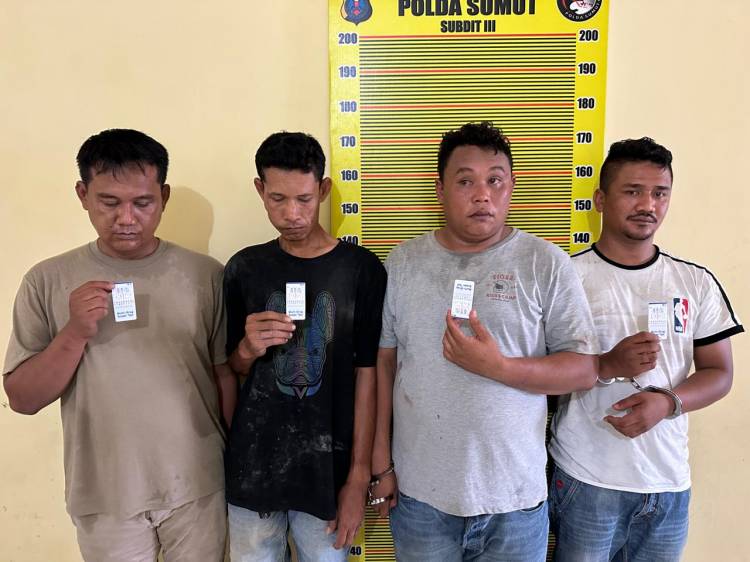 4 Pengedar Narkoba Tanjung Balai Dibekuk