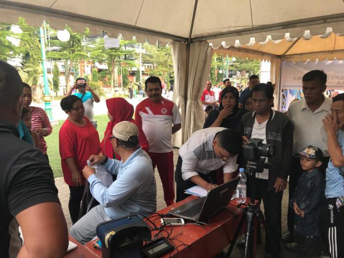 Di CFD Lapangan Merdeka  Sambil Berolahraga  Warga Bisa Rekam e-KTP